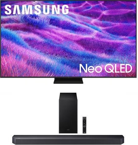 Samsung QN55QN80FAFXZA 55 Inch Neo QLED QN80F Series Supreme UHD 4K TV with a Samsung HW-Q600F Q Series Soundbar 3.1.2 Ch Sound and Subwoofer (2025)