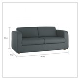 Thumbnail for your product : Porto fabric 3 seater sofa bed