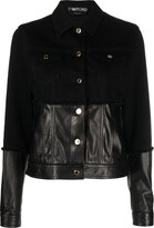 Leather-Panelled Denim Jacket 