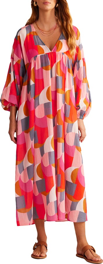 Boden Floral Empire Waist Long Sleeve Maxi Dress - ShopStyle