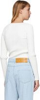 Thumbnail for your product : Loewe White Asymmetric Collar Sweater