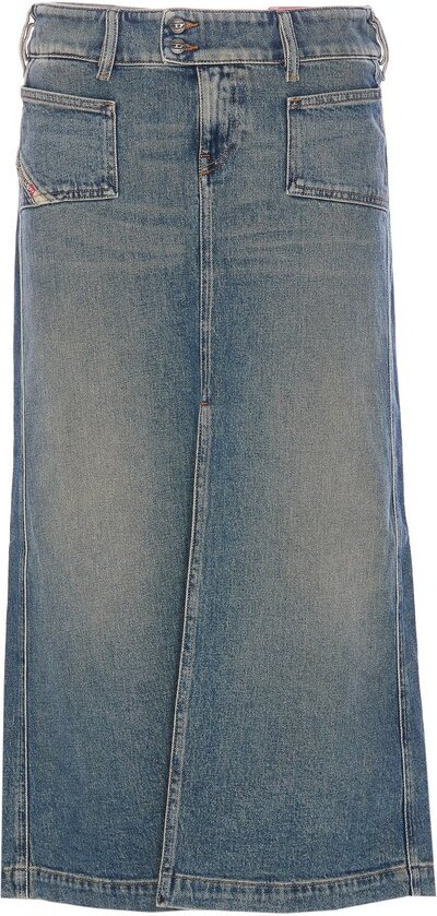 Diesel De-Hush Midi Denim Skirt
