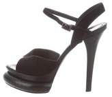 Thumbnail for your product : Fendi Leather & Suede Platform Sandals
