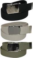 Thumbnail for your product : Cotton Belt CTM® Big & Tall with Nickel Buckle (Pack of 3 Colors), Black/Khaki/Olive