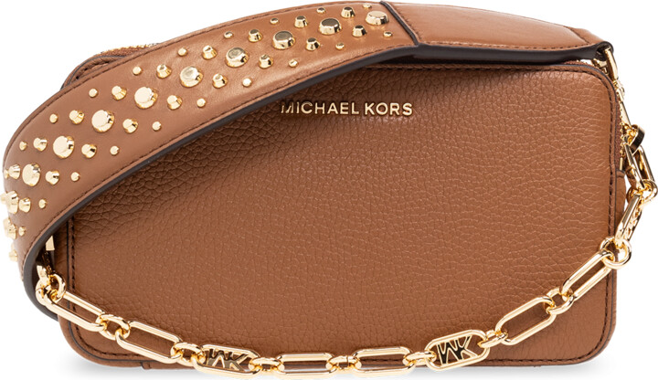 MICHAEL Michael Kors JET CHARM POCHETTE XBODY - Handbag - brown/acorn/brown  