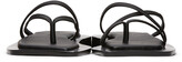 Thumbnail for your product : Flat Apartment Black Square Toe Strappy Sandals