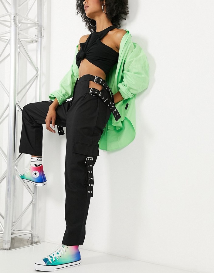 pants with hips cut out