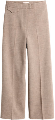 H&M Wide-cut Pants - Light beige - Ladies