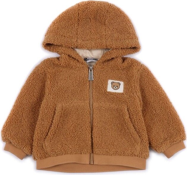 MOSCHINO BAMBINO Teddy-Embroidered Zipped Jacket