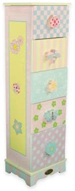 Teamson Fantasy Fields 5-Drawer Chest in Crackled Rose