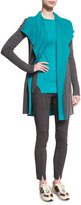 Thumbnail for your product : St. John Stretch-Suede Cropped Leggings, Hematite