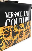 Thumbnail for your product : Versace Jeans Couture Barocco-print logo clutch bag