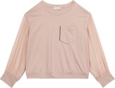 Thumbnail for your product : BRUNELLO CUCINELLI KIDS Cotton and silk top