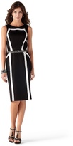 Thumbnail for your product : White House Black Market Banded Colorblock Cotton Sheath