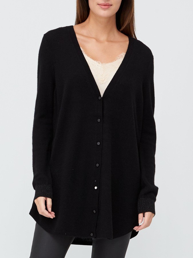 long black cashmere cardigan