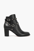 Thumbnail for your product : Valentino Garavani Rockstud Buckled Leather Ankle Boots
