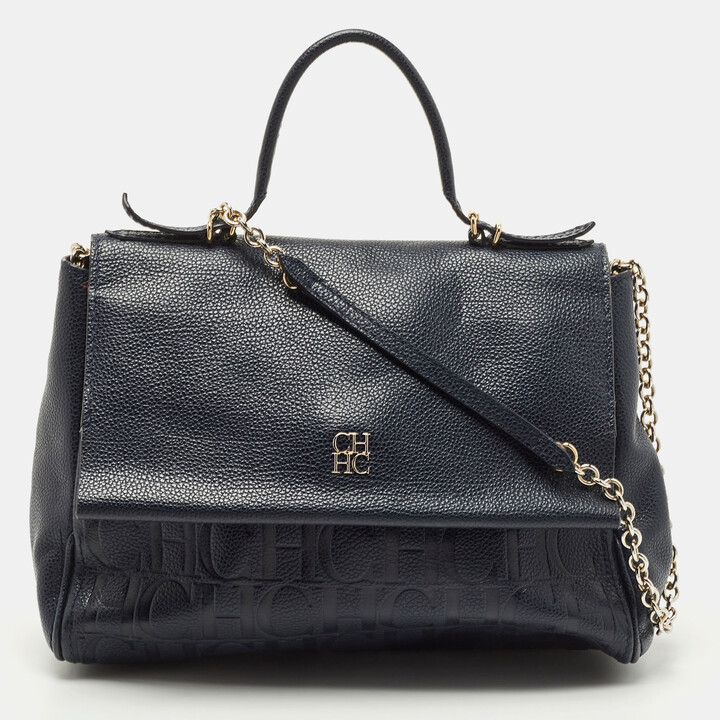 Carolina Herrera Tri Color Leather Flap Chain Shoulder Bag - ShopStyle