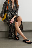 Thumbnail for your product : Dries Van Noten Cayley Printed Silk Crepe De Chine Maxi Shirt Dress - Brown
