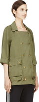 Thumbnail for your product : Current/Elliott Green Double-Breasted The Infantry Jacket