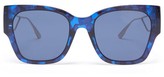 Thumbnail for your product : Christian Dior 30montaigne1 Square Acetate And Metal Sunglasses - Blue