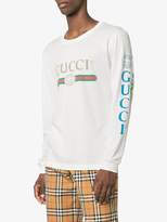 Thumbnail for your product : Gucci dragon embroidered logo print cotton t shirt
