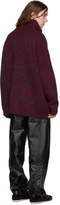 Thumbnail for your product : Loewe Burgundy Oversized Zip Sweater