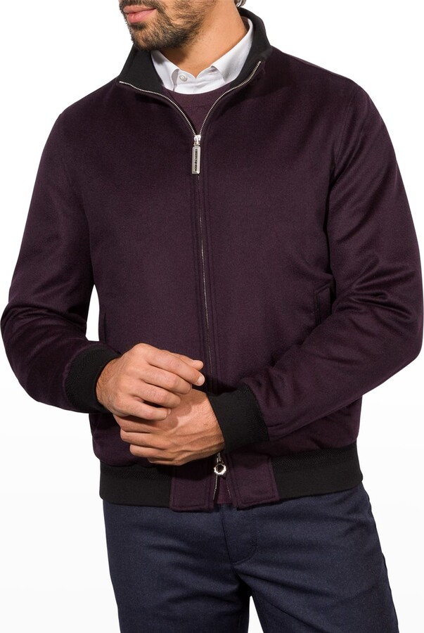 Stefano Ricci Men's Cashmere Zip Bomber Jacket - ShopStyle