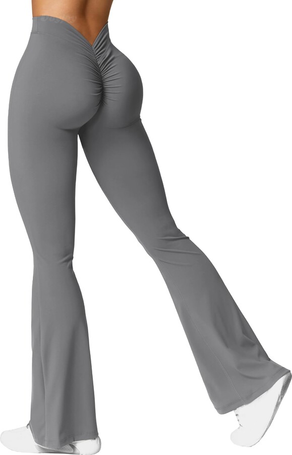 VOYJOY V-Back Scrunch Butt Workout Leggings Butt Lifting Leggings