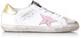 Thumbnail for your product : Golden Goose 20mm Super Star White & Pink Leather Sneakers
