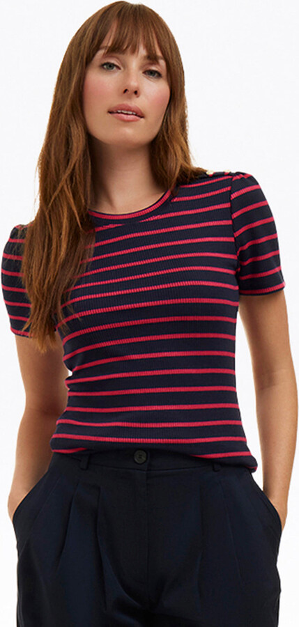 Draper James Stripe Crewneck Tee