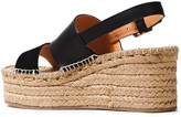 Thumbnail for your product : Rag & Bone Edie Leather And Suede Espadrille Wedge Sandals