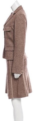 Piazza Sempione Wool Knit Skirt Suit
