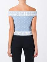 Thumbnail for your product : Alexander McQueen floral jacquard cropped top