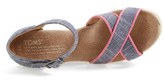 Thumbnail for your product : Toms Chambray Wedge Sandal