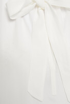 Thumbnail for your product : Maje Pussy-bow silk crepe de chine blouse