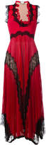 Thumbnail for your product : Gucci plissé pleated lace insert gown