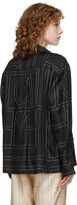 Thumbnail for your product : Totême Black Silk Monogram PJ Shirt
