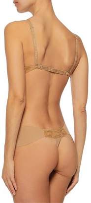 La Perla Stretch-jersey And Chantilly Lace Low-rise Thong