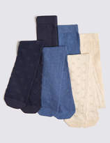 Thumbnail for your product : Marks and Spencer 3 Pairs of Denim Tights