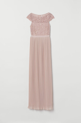 H&M Pleated Maxi Dress - Pink