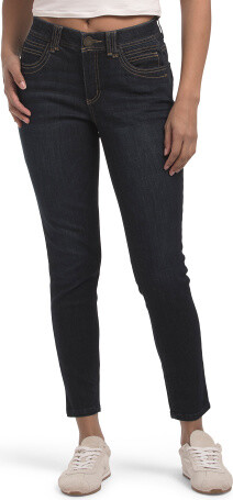 TJMAXX Ab Technology Mid Rise Ankle Jeans For Women, Spandex/Cotton/Viscose