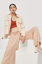 Thumbnail for your product : Topshop Light Pink Raw Hem Shacket