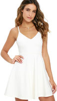 Thumbnail for your product : Lulus Meet Cute White Skater Dress