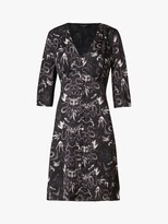 Thumbnail for your product : AllSaints Kota Somnium Animal Print Mini Dress, Black