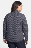 Thumbnail for your product : Foxcroft Trellis Print Cotton Shirt (Plus Size)