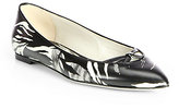 Thumbnail for your product : Jason Wu Tropical-Print Leather Ballet Flats