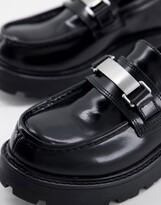 Thumbnail for your product : Vagabond Cosmo 2.0 flat chunky loafers in black leather
