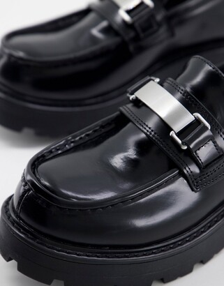 Vagabond Cosmo 2.0 flat chunky loafers in black leather