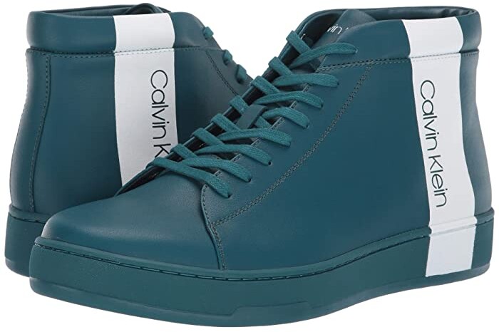 calvin klein high top sneakers white
