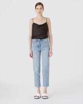Thumbnail for your product : Camilla And Marc Women's Blue Printed T-Shirts - Margot Cropped Straight Leg Jeans - Size W24/L28 at The Iconic